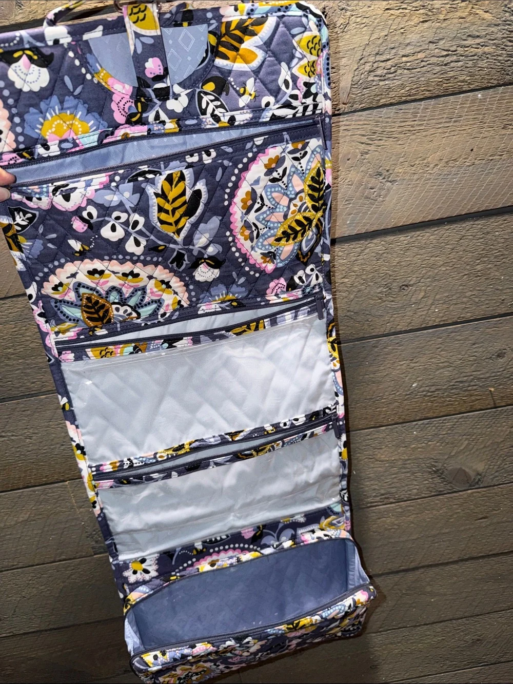 Vera Bradley Charmont Meadow Pattern Deluxe Hanging Travel Organizer